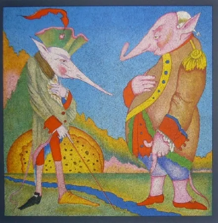 Litografía Chemiakin - Suite Carnaval de Saint Petersbourg 10