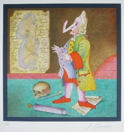 Litografía Chemiakin - Suite Carnaval de Saint Petersbourg 2