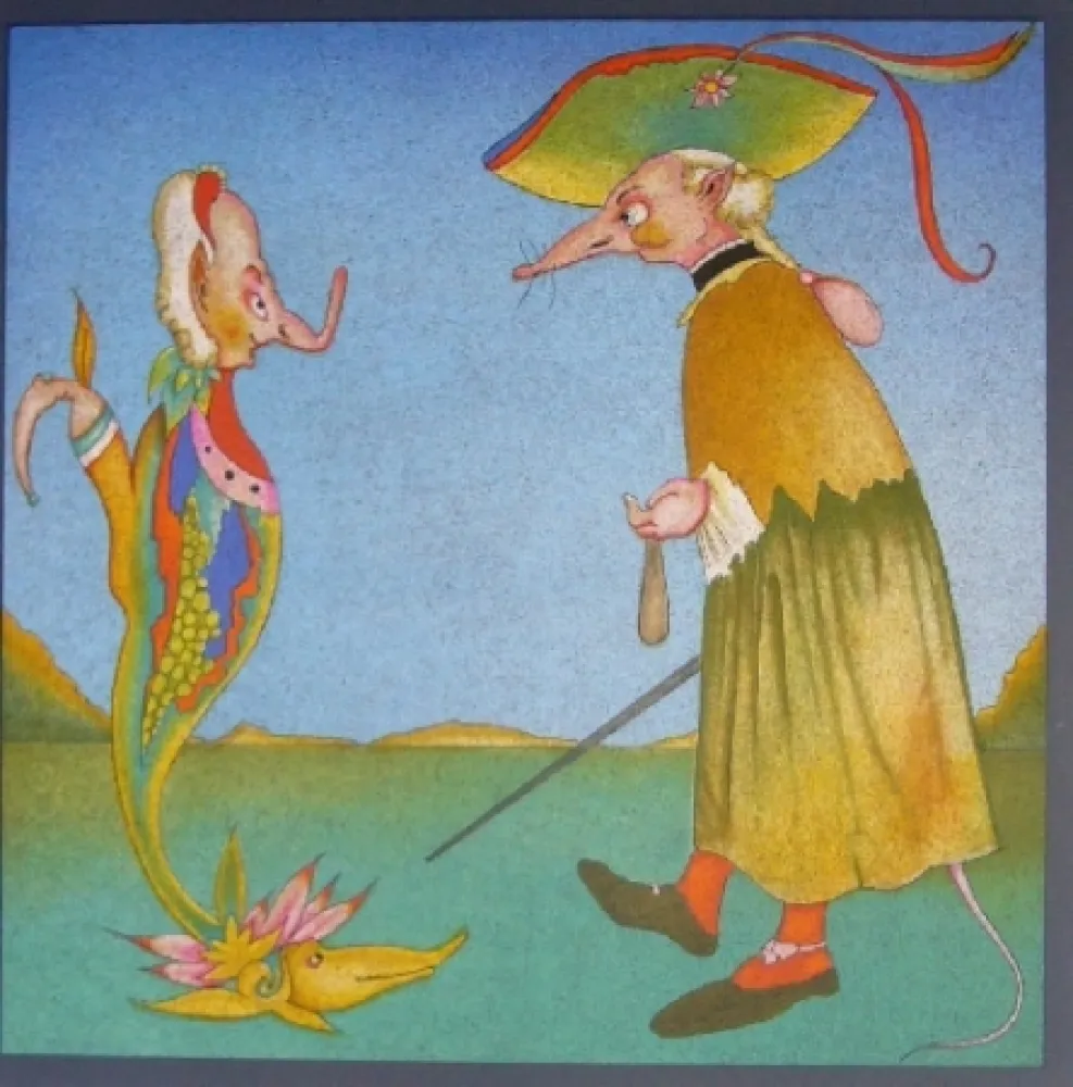 Litografía Chemiakin - Suite Carnaval de Saint Petersbourg 7 