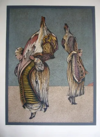 Litografía Chemiakin - Ventre de Paris 15