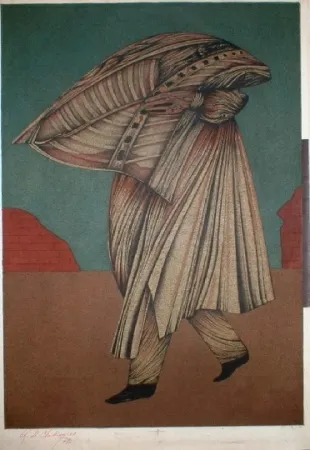 Litografía Chemiakin - Ventre de Paris 4