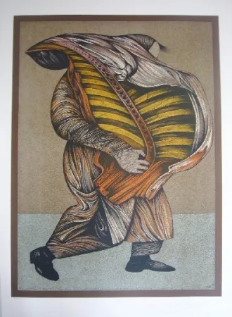 Litografía Chemiakin - Ventre de Paris 7