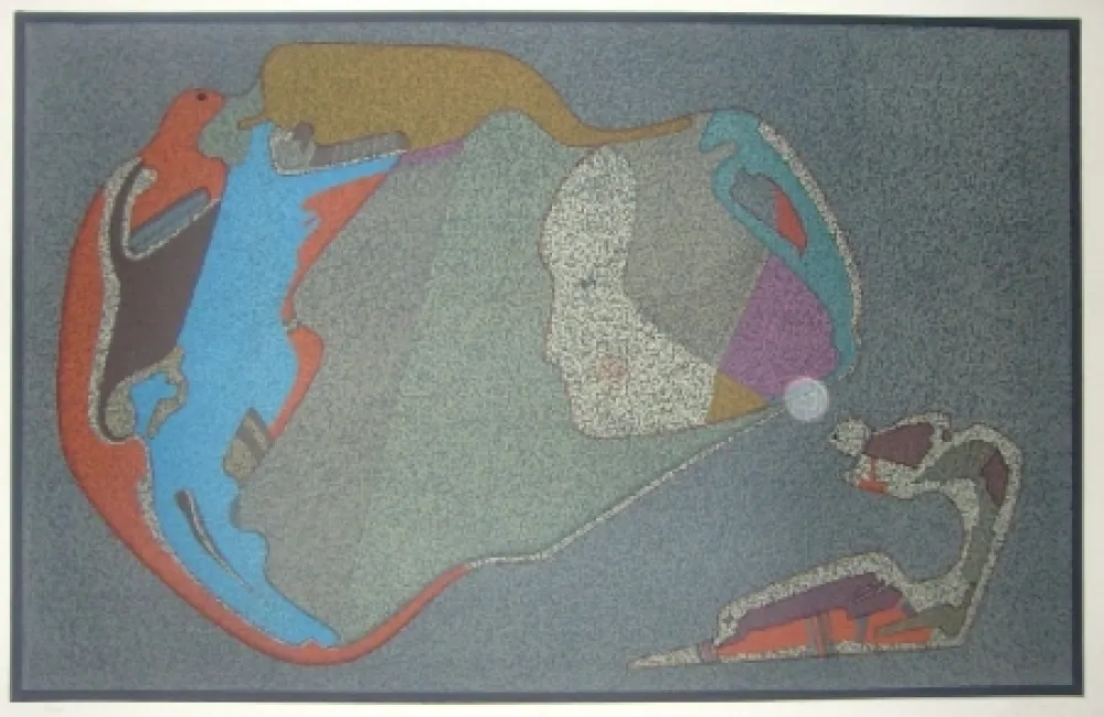 Litografía Chemiakin - Visage monde