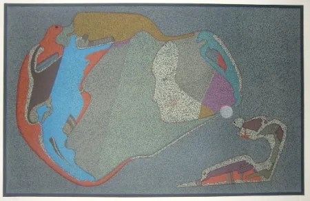 Litografía Chemiakin - Visage monde