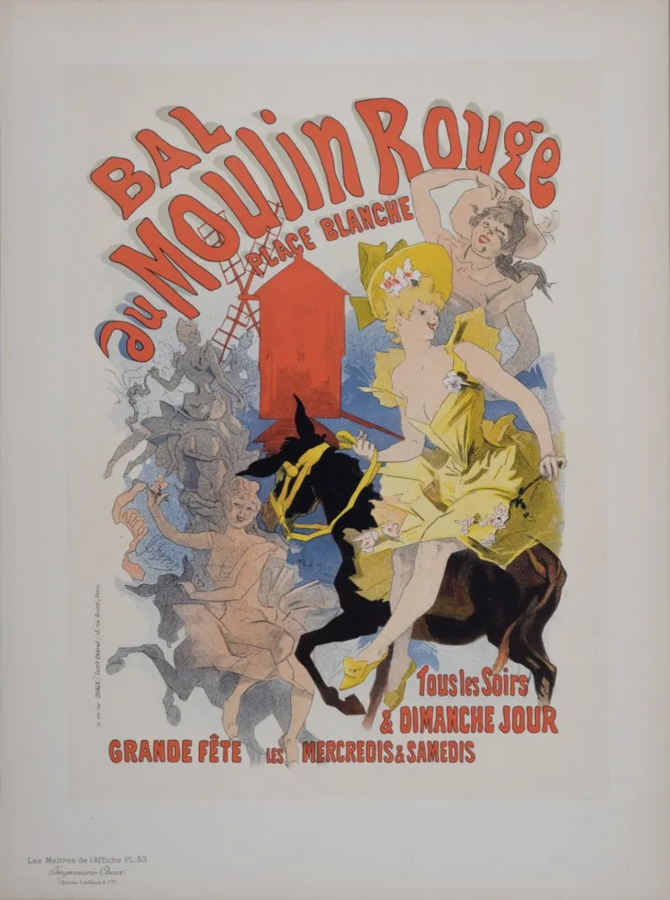 Litografía Cheret - Bal du Moulin Rouge, Les Maitres de L’Affiche