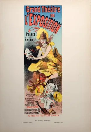 Litografía Cheret - Grand Théâtre de l'Exposition, 1896