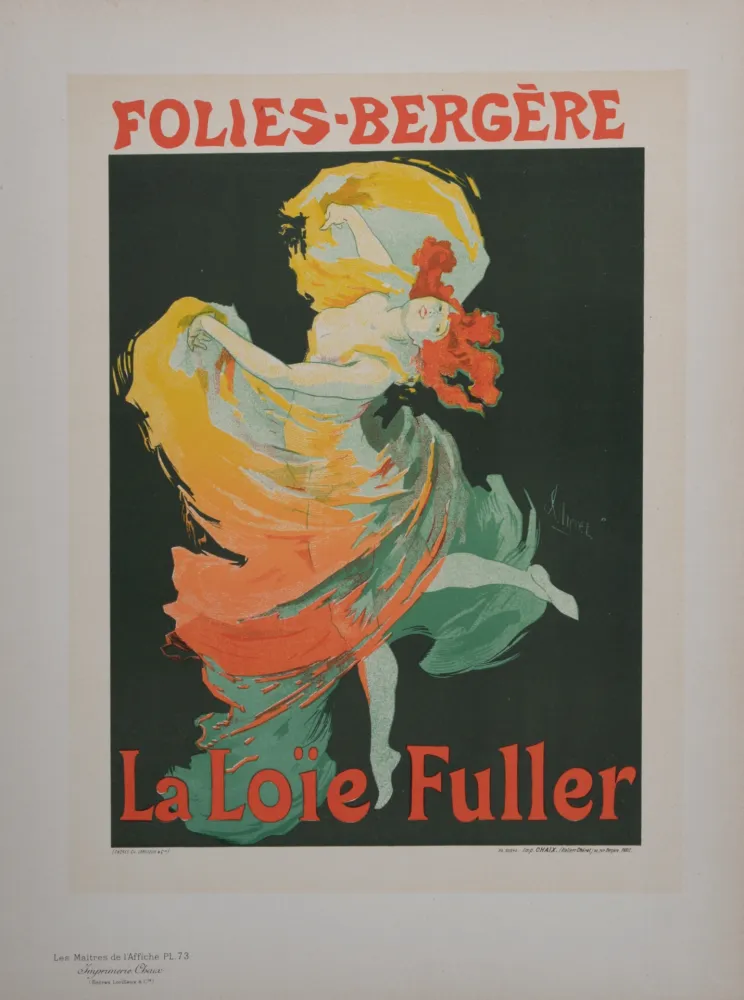 Litografía Cheret - La Loïe Fuller, Les Maitres de L’Affiche, 1897
