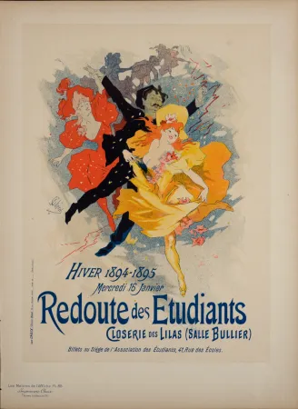 Litografía Cheret - Les Maîtres de l'Affiche : Redoute des Étudiants, 1897