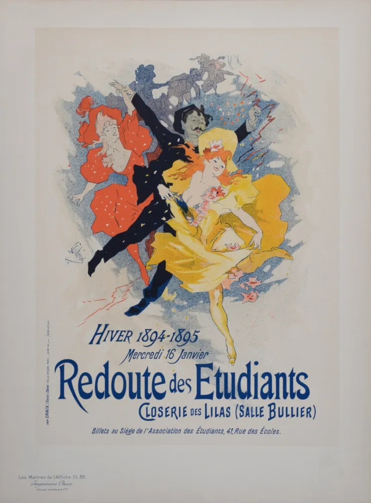 Litografía Cheret - Redoute des Etudiants, Les Maitres de L’Affiche, 1897