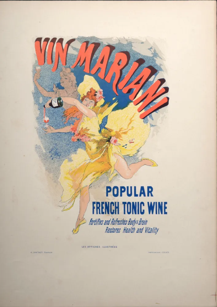 Litografía Cheret - Vin Mariani, 1896