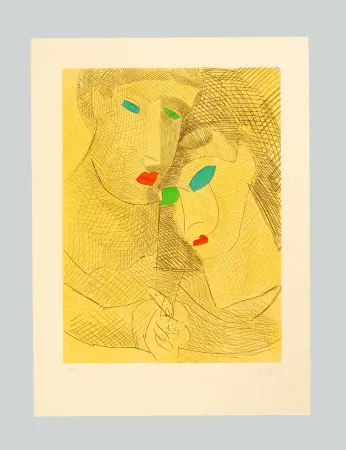 Aguafuerte Y Aguatinta Chia - Improvvisazioni su Leonardo (D)