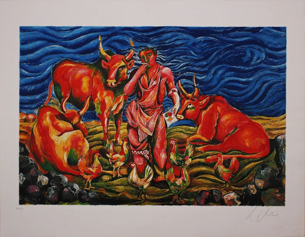 Litografía Chia -  Pastorale