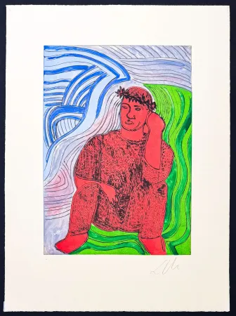Grabado Chia - Sandro Chia (1946) - Elektra Oreste - Etching aquatint engravings on paper - 1995