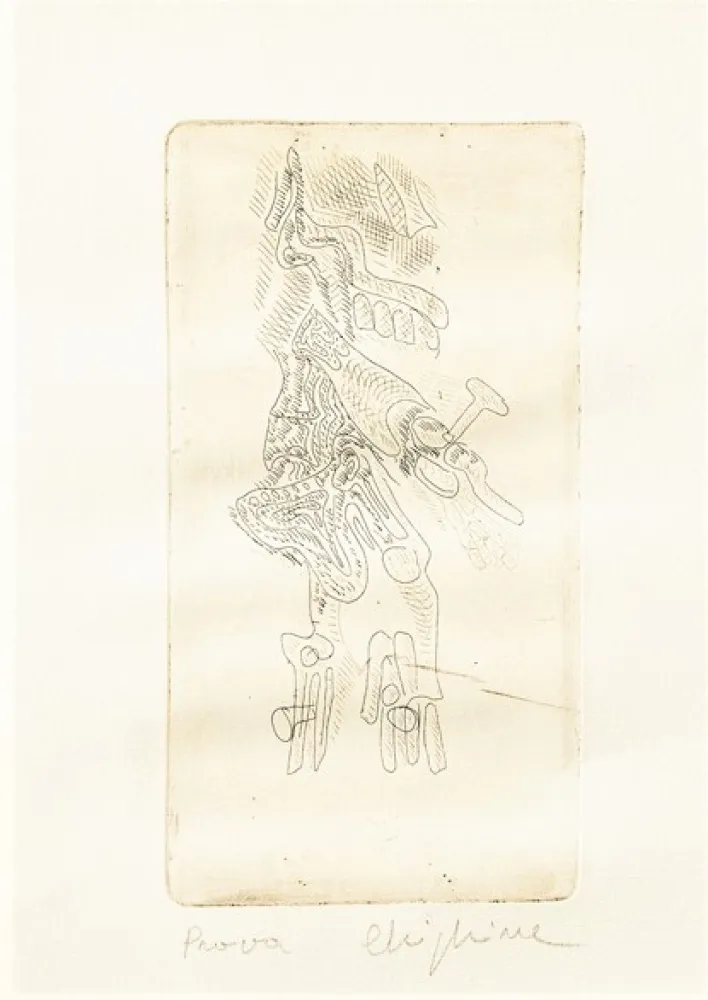 Aguafuerte Chighine - Cristo