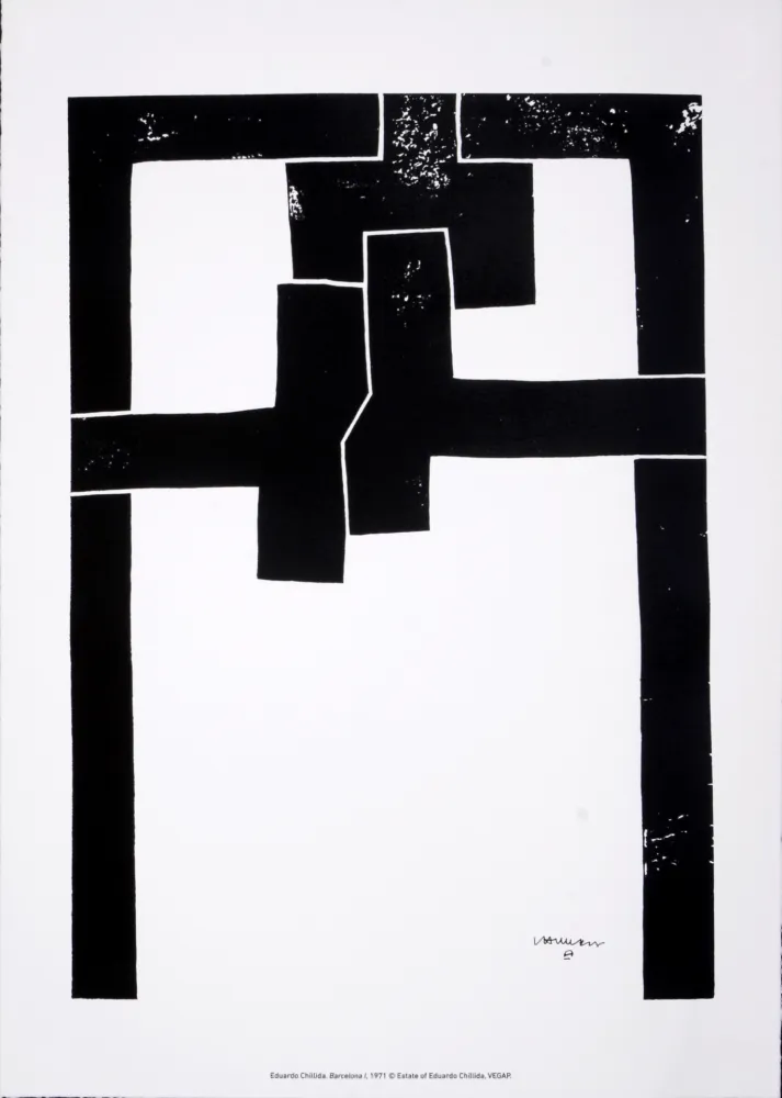 Serigrafía Chillida - (After) Barcelona I, 1971