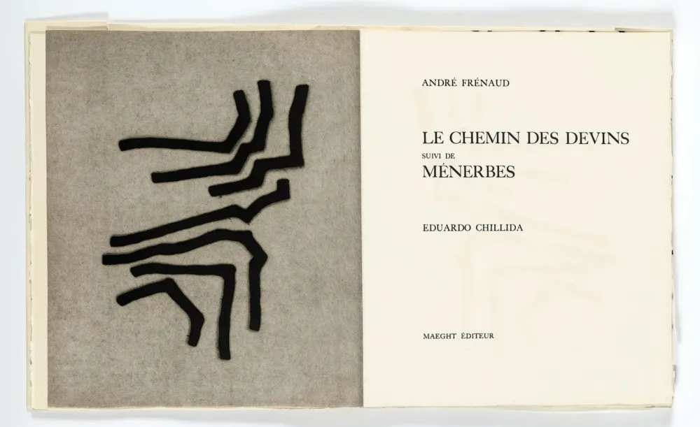 Libro Ilustrado Chillida - André Frénaud. LE CHEMIN DES DEVINS, suivi de Ménerbes (1966)