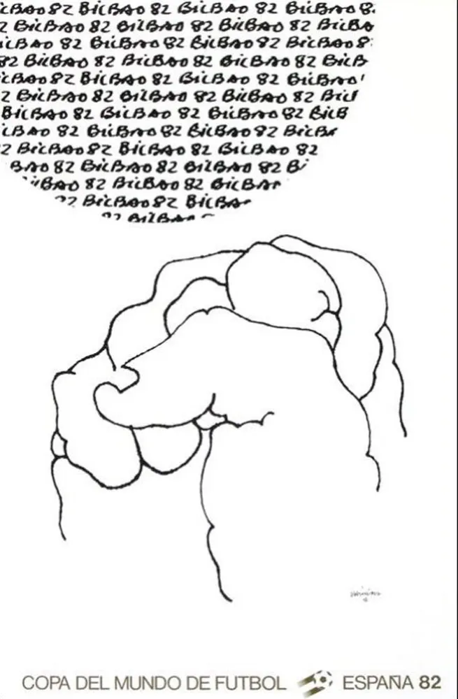 Litografía Chillida - Coupe du Monde 82 - Espagne