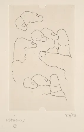 Grabado Chillida - Esku (from La mémoire et la main, by Edmond Jabes)