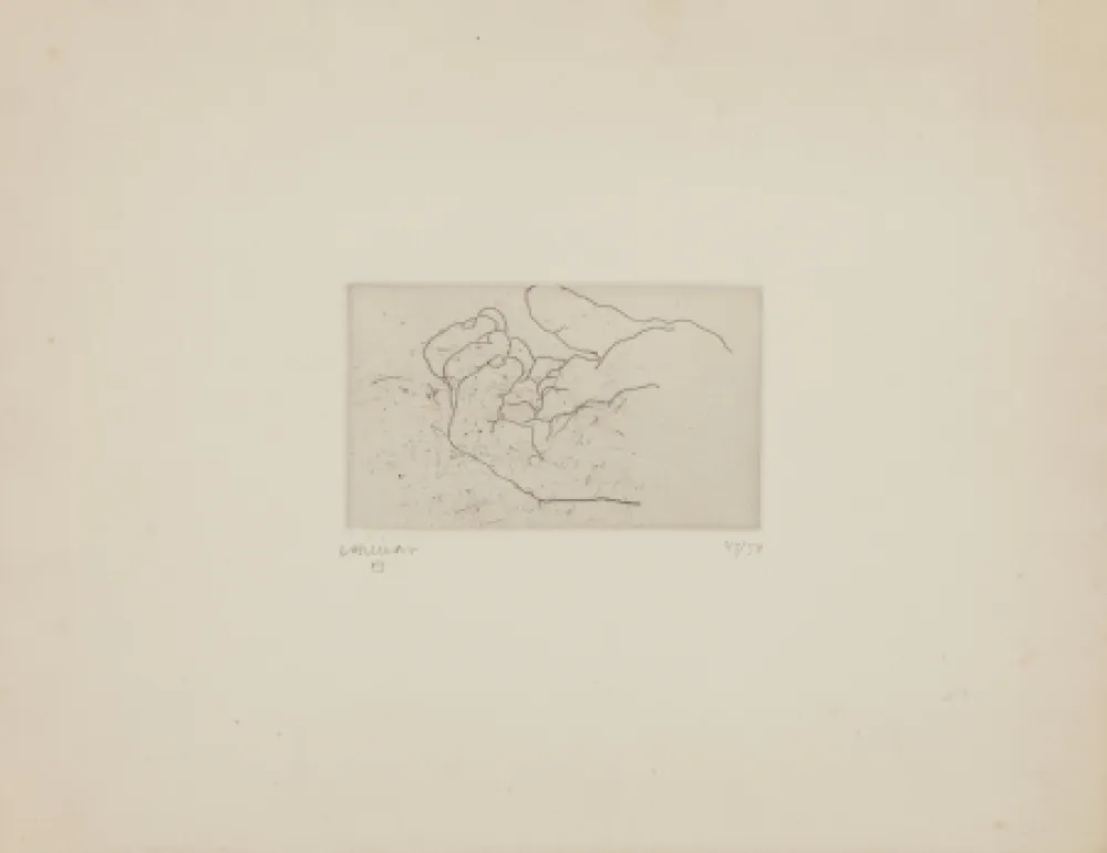 Aguafuerte Chillida - Esku IV (Mano IV)