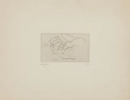 Aguafuerte Chillida - Esku IV (Mano IV)