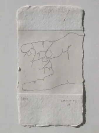 Aguafuerte Chillida - ESKU XXVII