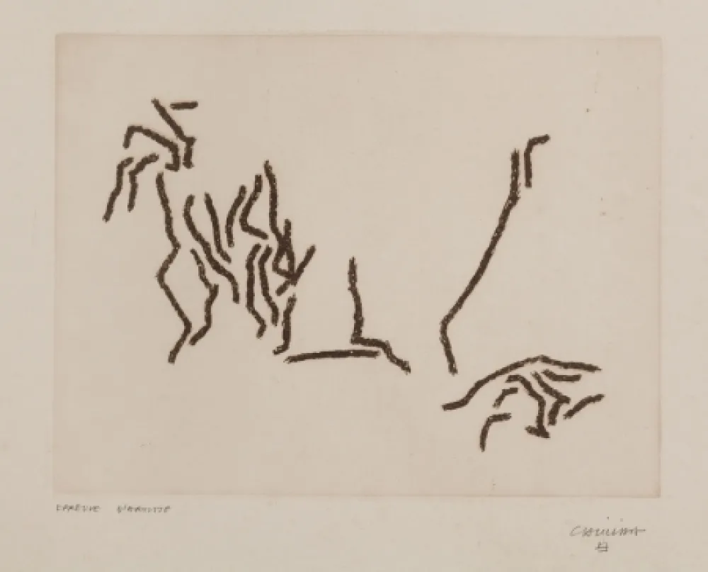 Grabado Chillida - Glissement de Limites (First print)