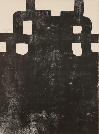 Litografía Chillida - Gurutze Gorria III