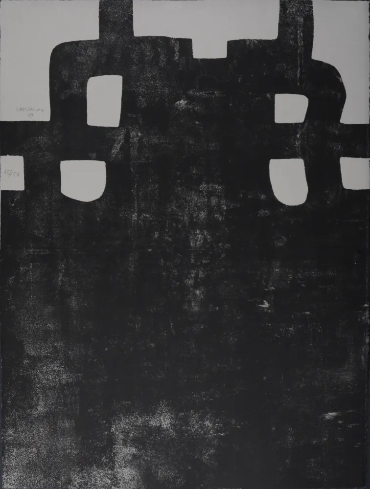 Litografía Chillida - Gurutze Gorria III. 1984 - Hand-signed!