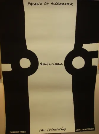 Cartel Chillida - Homenaje a cristobal Balenciaga
