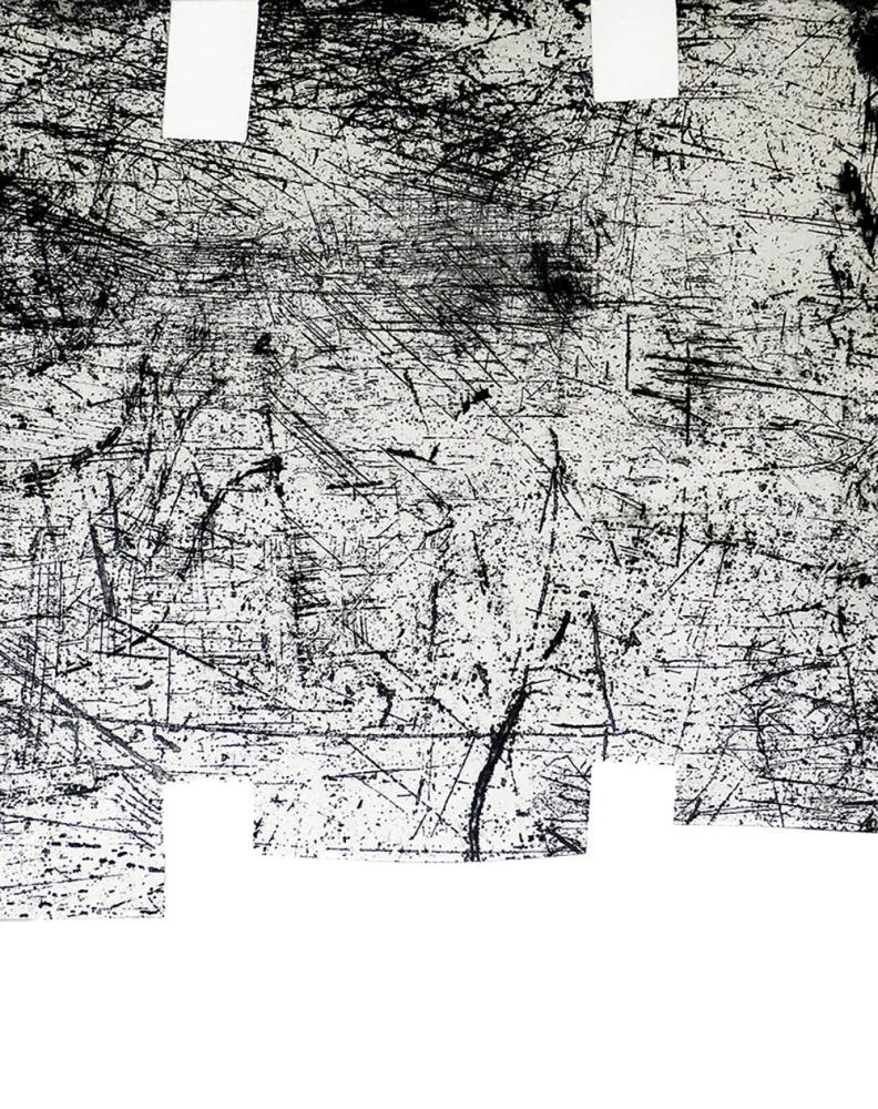 Aguafuerte Y Aguatinta Chillida - Une helene de vent ou fumee I