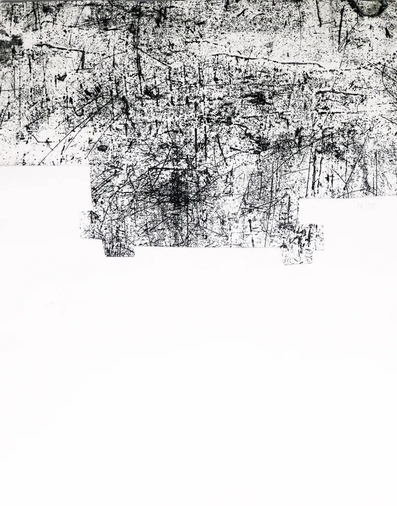 Aguafuerte Y Aguatinta Chillida - Une helene de vent ou fumee III