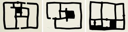 Aguatinta Chillida - Zedatu (I, III y IV)