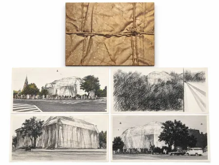 Serigrafía Christo & Jeanne-Claude - Wrapped Kunsthalle Bern, Project (complete portfolio of four)
