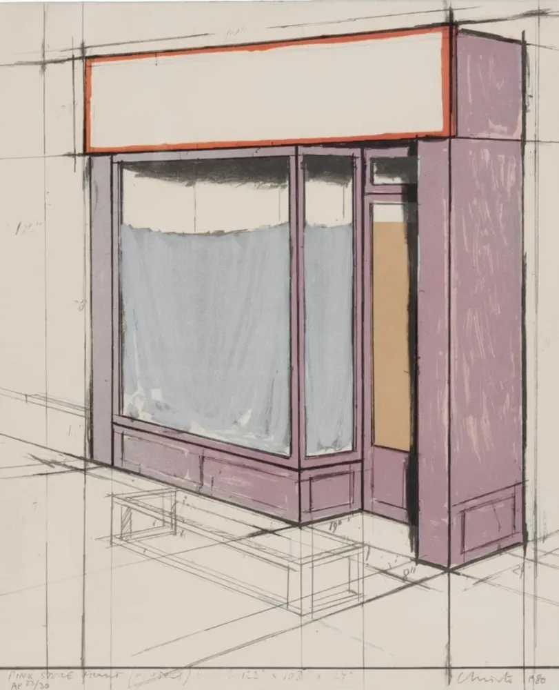 Múltiple Christo - Pink Store Front, Project (from Marginalia)