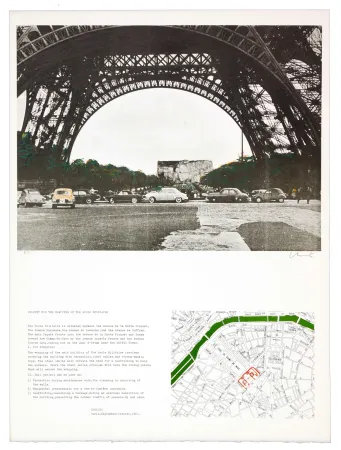 Litografía Christo - The wrapping of the Ecole militaire
