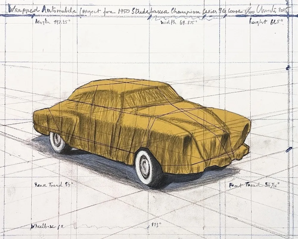 Litografía Christo - Wrapped Automobile, Project for Studebaker