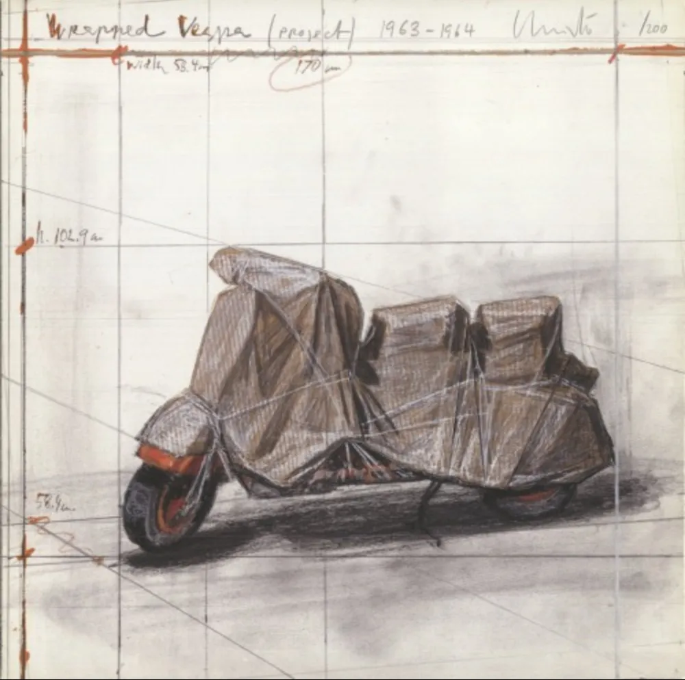 Múltiple Christo - Wrapped Vespa