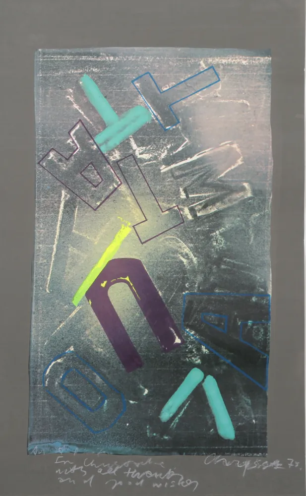 Serigrafía Chryssa - Constructions: Tuesday