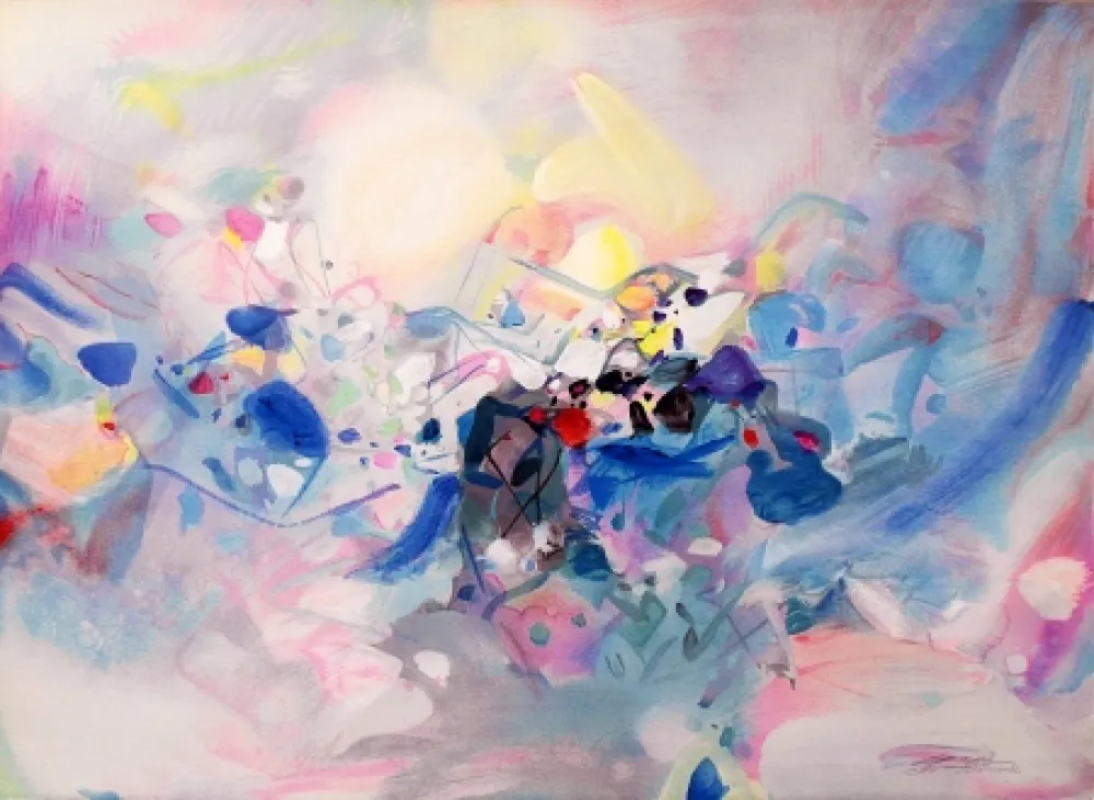 Litografía Chu Teh Chun  - Morning Dew