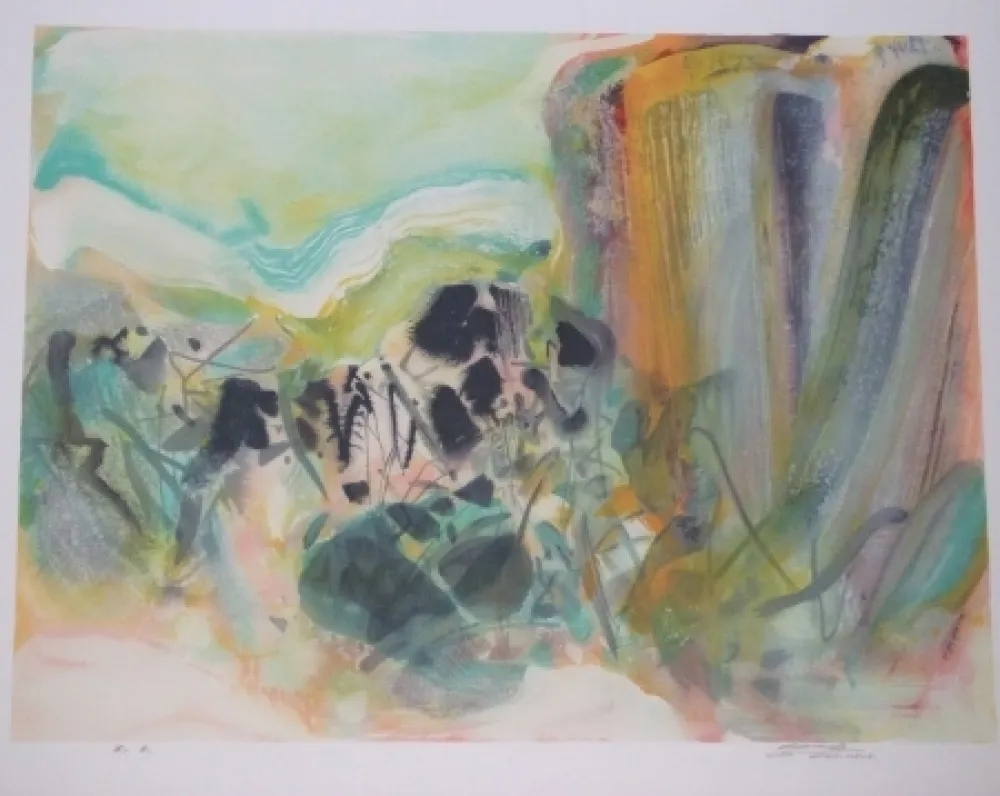 Litografía Chu Teh Chun  - Sans titre VIII