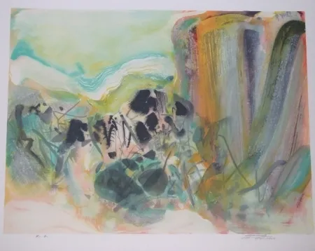 Litografía Chu Teh Chun  - Sans titre VIII