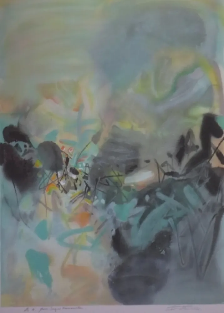 Litografía Chu Teh Chun  - Sans  titre XV