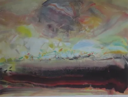 Litografía Chu Teh Chun  - Sans titre XVI