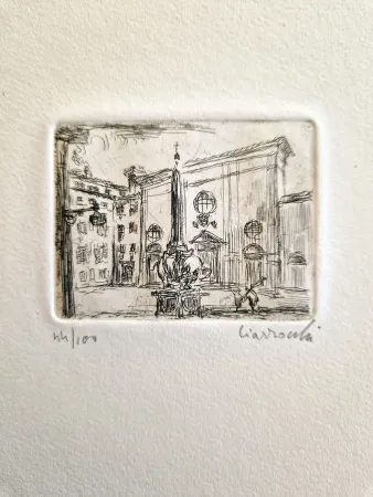 Aguafuerte Ciarrocchi - S.Maria Sopra Minerva