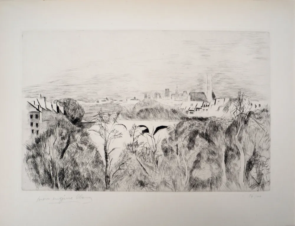 Grabado Clairin - Le Pont Marie