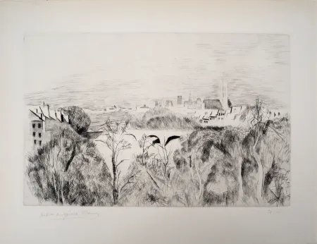 Grabado Clairin - Le Pont Marie