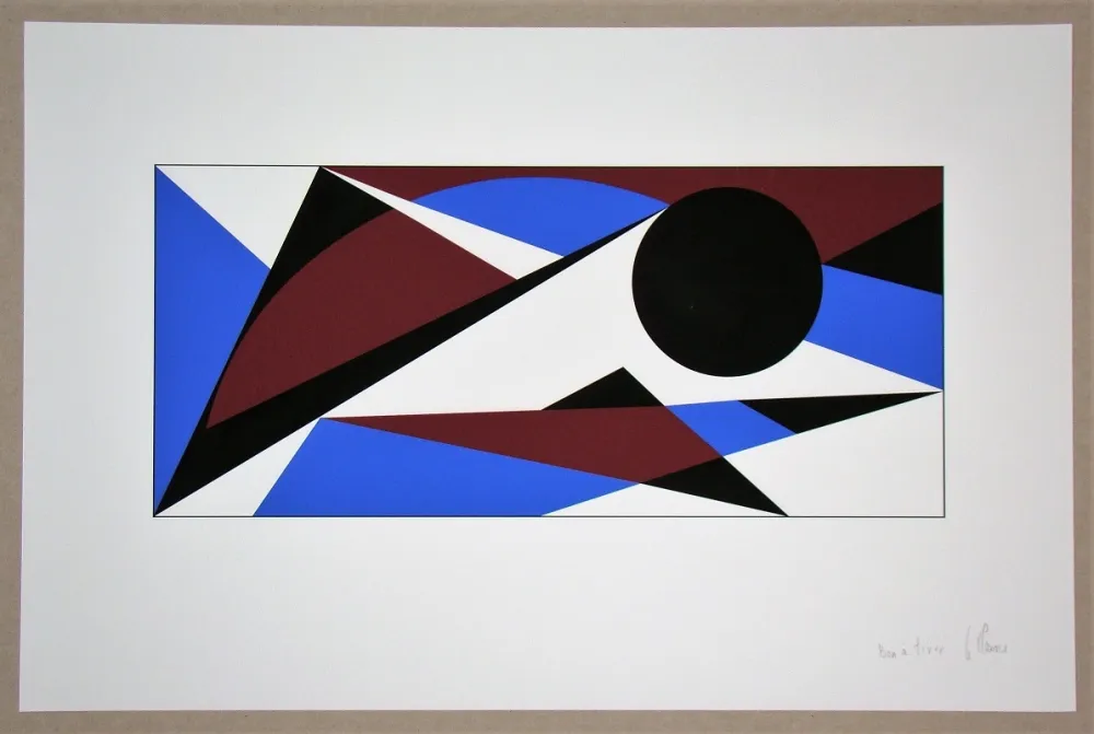 Serigrafía Claisse - Composition géométrique - sans titre