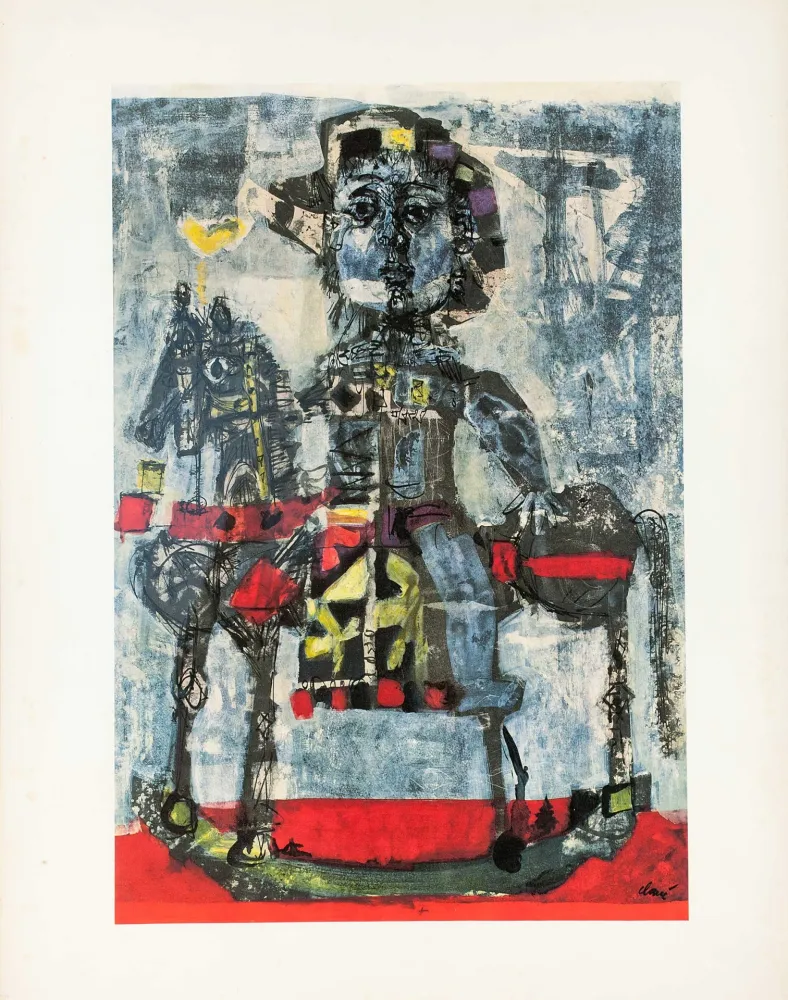 Litografía Clavé - Caballero 