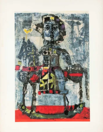 Litografía Clavé - Caballero 