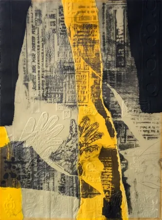 Aguafuerte Clavé - Composición con Amarillo